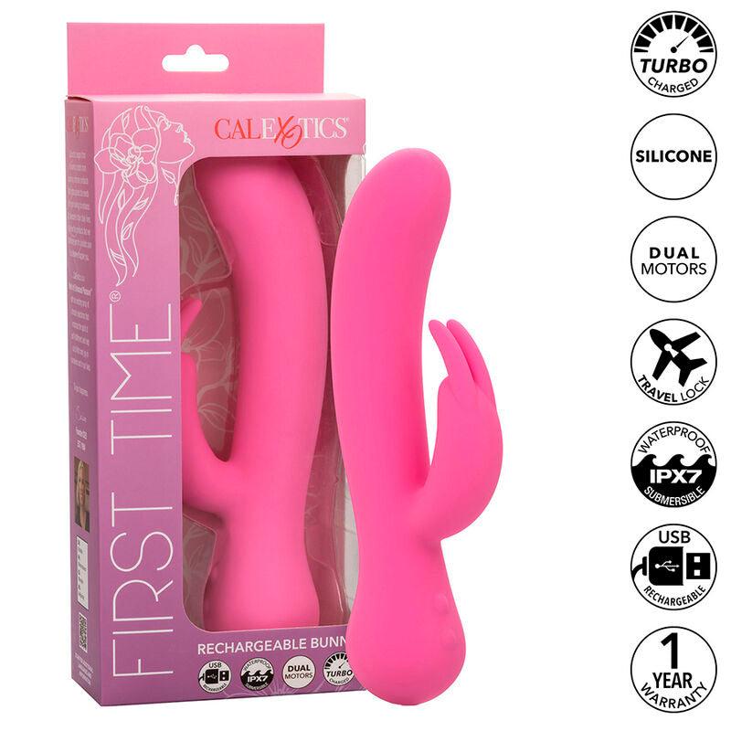 CALEXOTICS - FIRST TIME VIBRADOR RABBIT RECARGABLE ROSA - Optelum