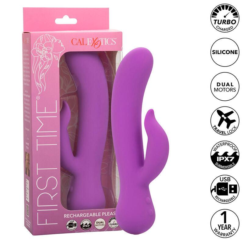 CALEXOTICS - FIRST TIME VIBRADOR COMPLACIENTE RECARGABLE MORADO - Optelum