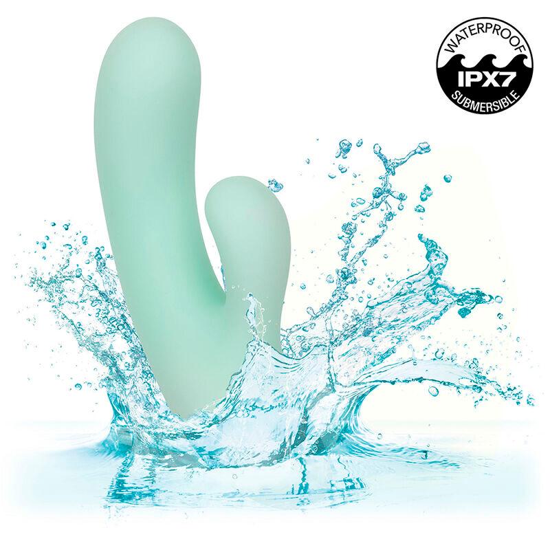 CALEXOTICS - PACIFICA FIJI VIBRADOR Y ESTIMULADOR PUNTO G 10 VIBRACIONES AQUA - Optelum
