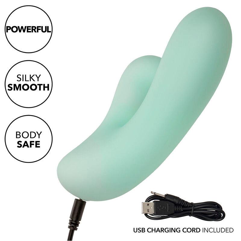 CALEXOTICS - PACIFICA FIJI VIBRADOR Y ESTIMULADOR PUNTO G 10 VIBRACIONES AQUA - Optelum