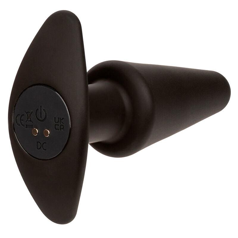 CALEXOTICS - ROCK BOTTOM PLUG ANAL CÓNICO 10 VIBRACIONES SILICONA NEGRO - Optelum