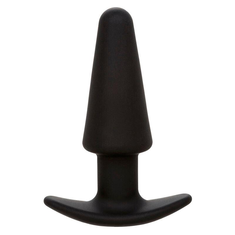 CALEXOTICS - ROCK BOTTOM PLUG ANAL CÓNICO 10 VIBRACIONES SILICONA NEGRO - Optelum