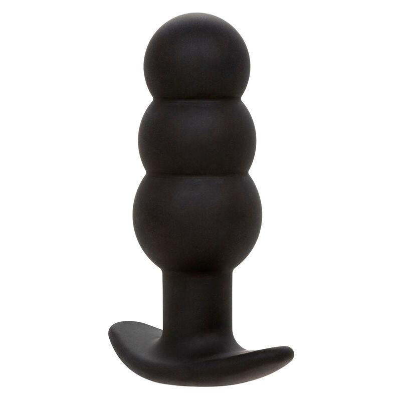 CALEXOTICS - ROCK BOTTOM PLUG ANAL CON CUENTAS 10 VIBRACIONES SILICONA NEGRO - Optelum