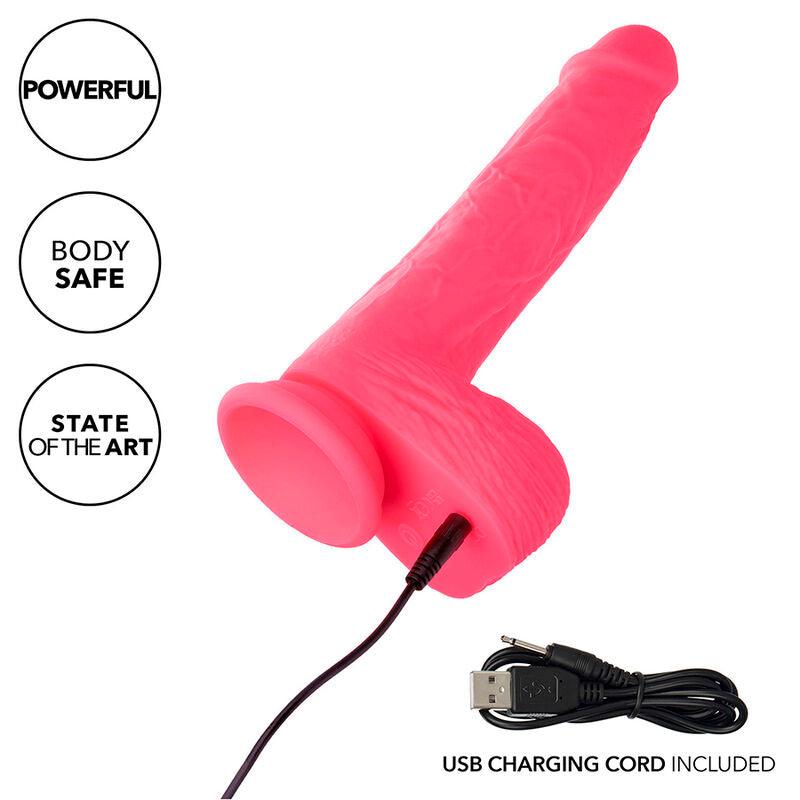 CALEXOTICS - STUDS VIBRADOR REALÍSTICO 10 VIBRACIONES Y ROSA - Optelum