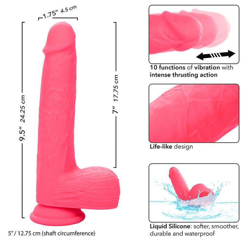 CALEXOTICS - STUDS VIBRADOR REALÍSTICO 10 VIBRACIONES Y ROSA - Optelum