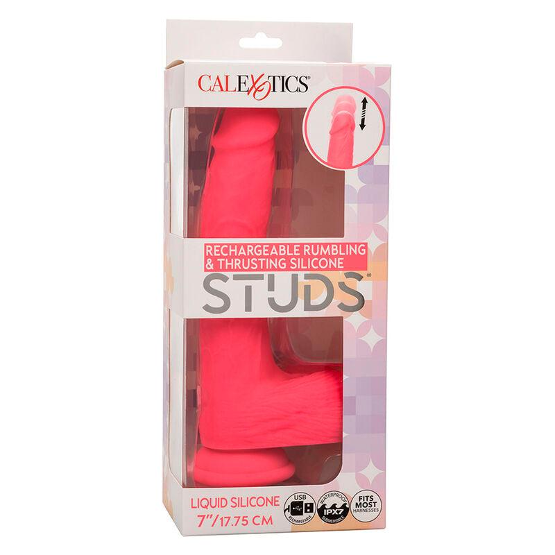 CALEXOTICS - STUDS VIBRADOR REALÍSTICO 10 VIBRACIONES Y ROSA - Optelum