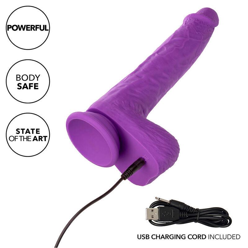CALEXOTICS - STUDS VIBRADOR RECARGABLE Y GIRATORIO 10 VIBRACIONES VIOLETA - Optelum