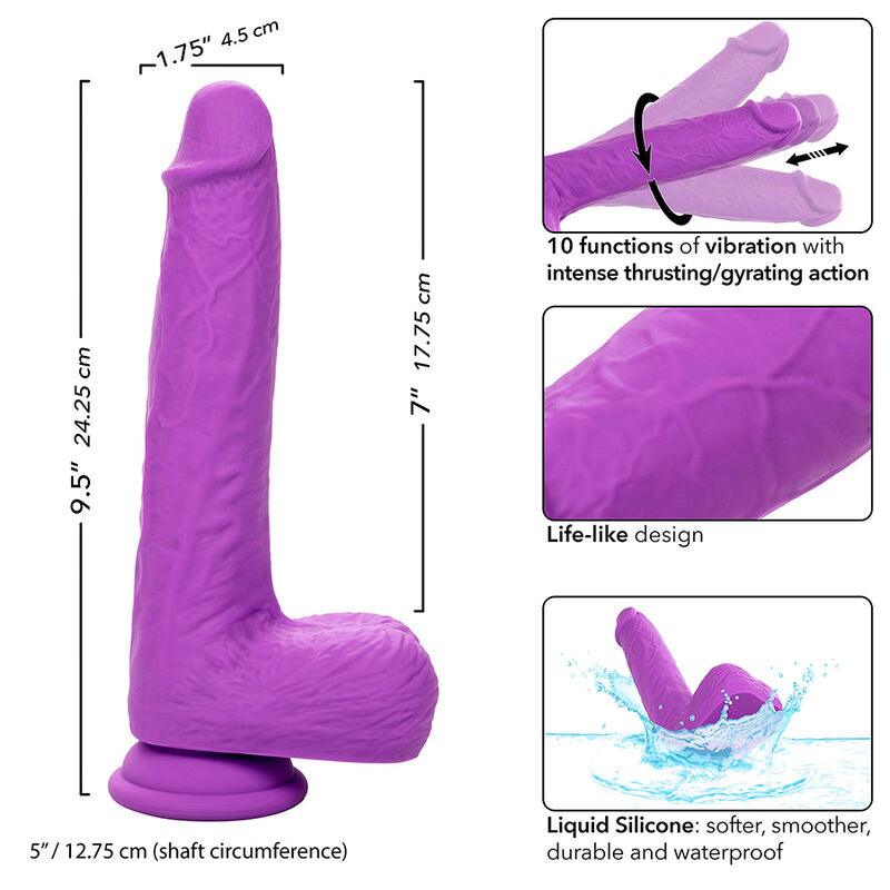 CALEXOTICS - STUDS VIBRADOR RECARGABLE Y GIRATORIO 10 VIBRACIONES VIOLETA - Optelum