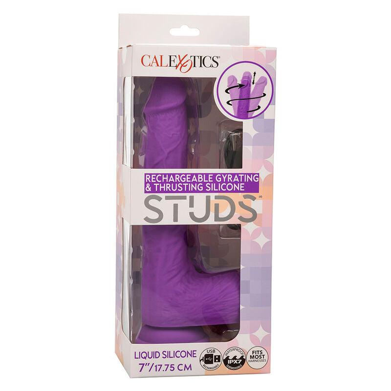 CALEXOTICS - STUDS VIBRADOR RECARGABLE Y GIRATORIO 10 VIBRACIONES VIOLETA - Optelum