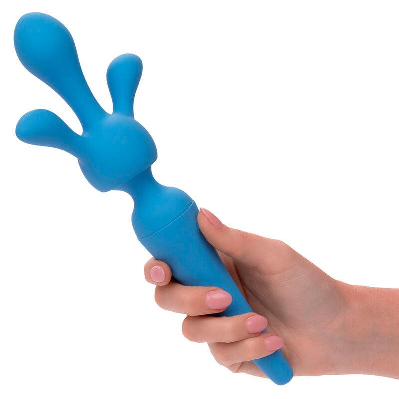 CALEXOTICS - COUTURE KIT VIBRADOR WAND 10 VIBRACIONES AZUL - Optelum