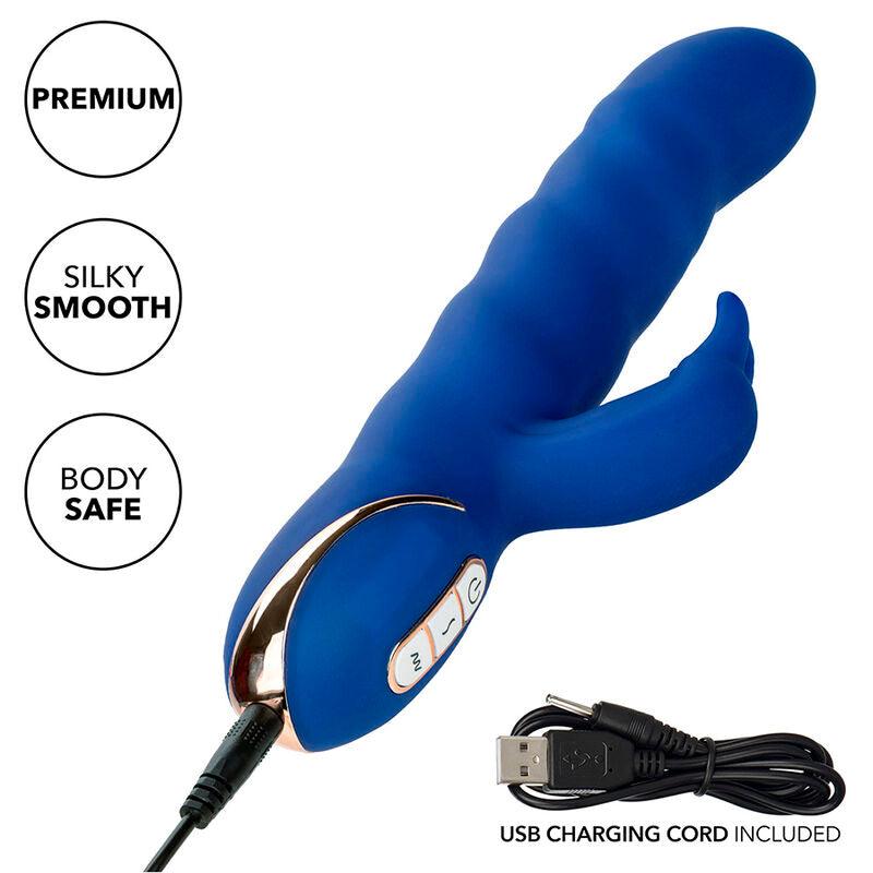 CALEXOTICS - JACK VIBRADOR RABBIT MOVIMIENTO DE ONDAS AZUL - Optelum