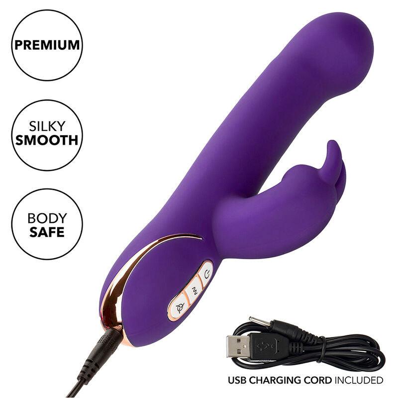 CALEXOTICS - JACK VIBRADOR RABBIT Y ESTIMULADOR 7 NIVELES DE VIBRACIÓN Y SUCCIÓN AZUL - Optelum