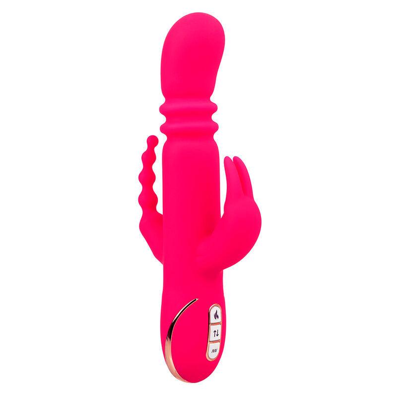 CALEXOTICS - JACK FANTASY TRIPLE VIBRADOR CALENTABLE RABBIT ROSA - Optelum