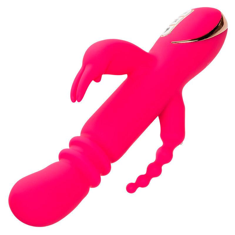 CALEXOTICS - JACK FANTASY TRIPLE VIBRADOR CALENTABLE RABBIT ROSA - Optelum