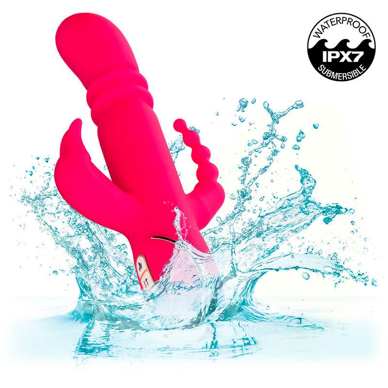 CALEXOTICS - JACK FANTASY TRIPLE VIBRADOR CALENTABLE RABBIT ROSA - Optelum