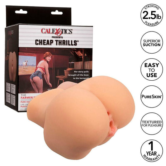 CALEXOTICS - THE FARMERS DAUGHTER DOBLE MASTURBADOR REALÍSTICO NATURAL - Optelum