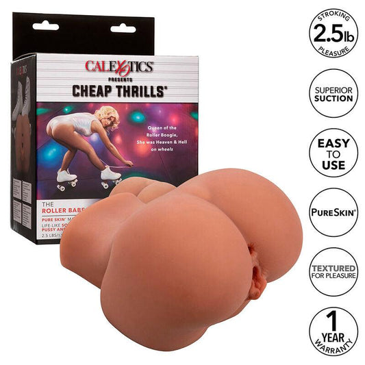 CALEXOTICS - THE ROLLER BABE DOBLE MASTURBADOR REALÍSTICO NATURAL - Optelum
