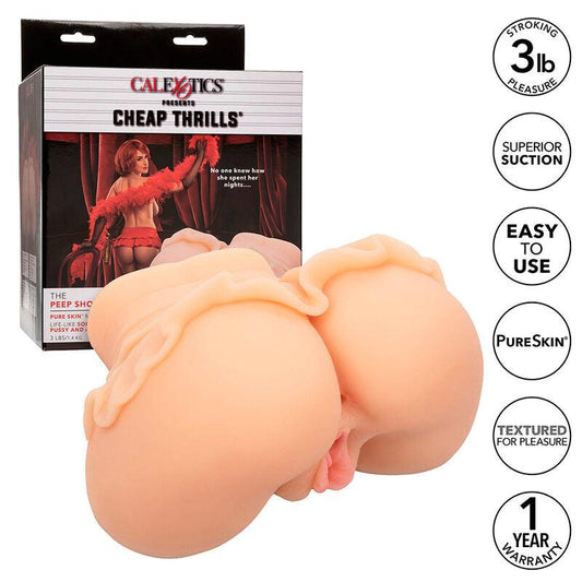 CALEXOTICS - THE PEEP SHOW GIRL DOBLE MASTURBADOR REALÍSTICO NATURAL - Optelum