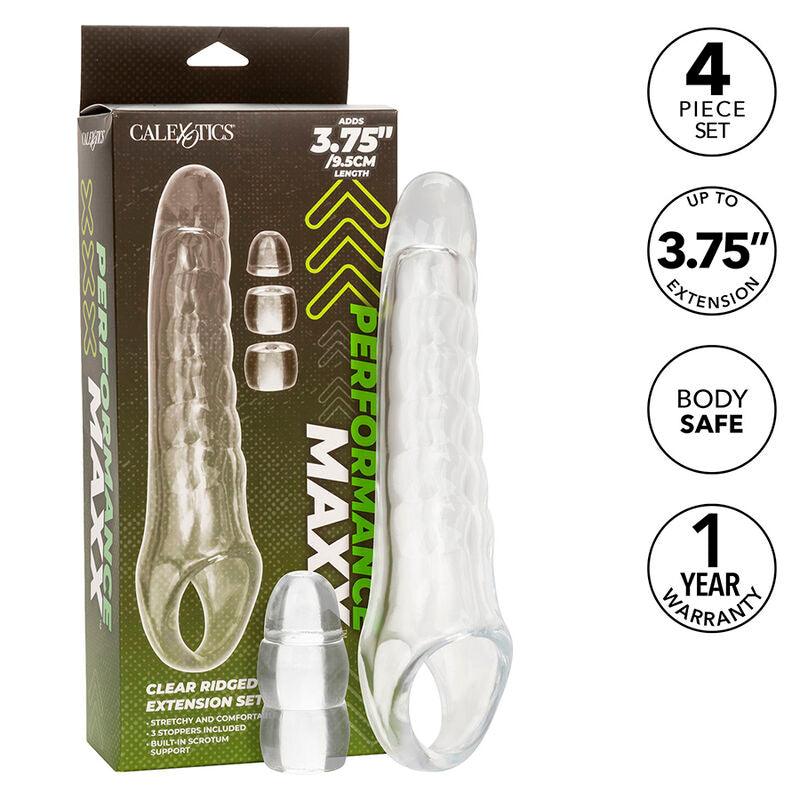 CALEXOTICS - MAXX EXTENSOR DE PENE AJUSTABLE TRANSPARENTE - Optelum