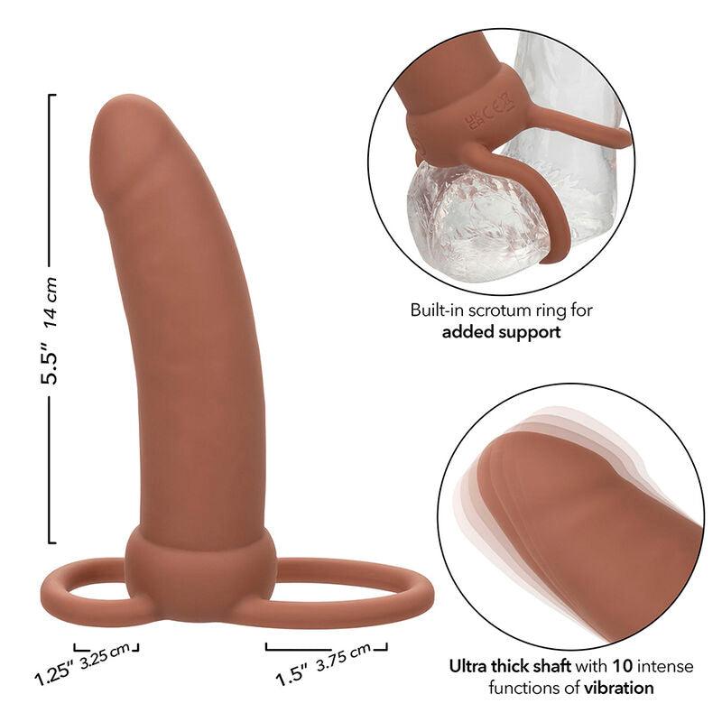 CALEXOTICS - MAXX DOBLE PENETRADOR GRUESO 10 VIBRACIONES MULATO - Optelum
