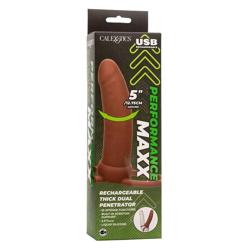 CALEXOTICS - MAXX DOBLE PENETRADOR GRUESO 10 VIBRACIONES MULATO - Optelum