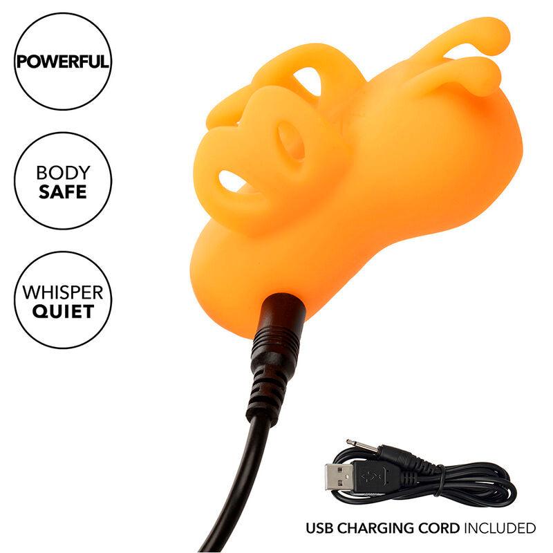 CALEXOTICS - NEON VIBES THE BUZZING VIBE ESTIMULADOR DE DEDO 10 VIBRACIONES NARANJA - Optelum
