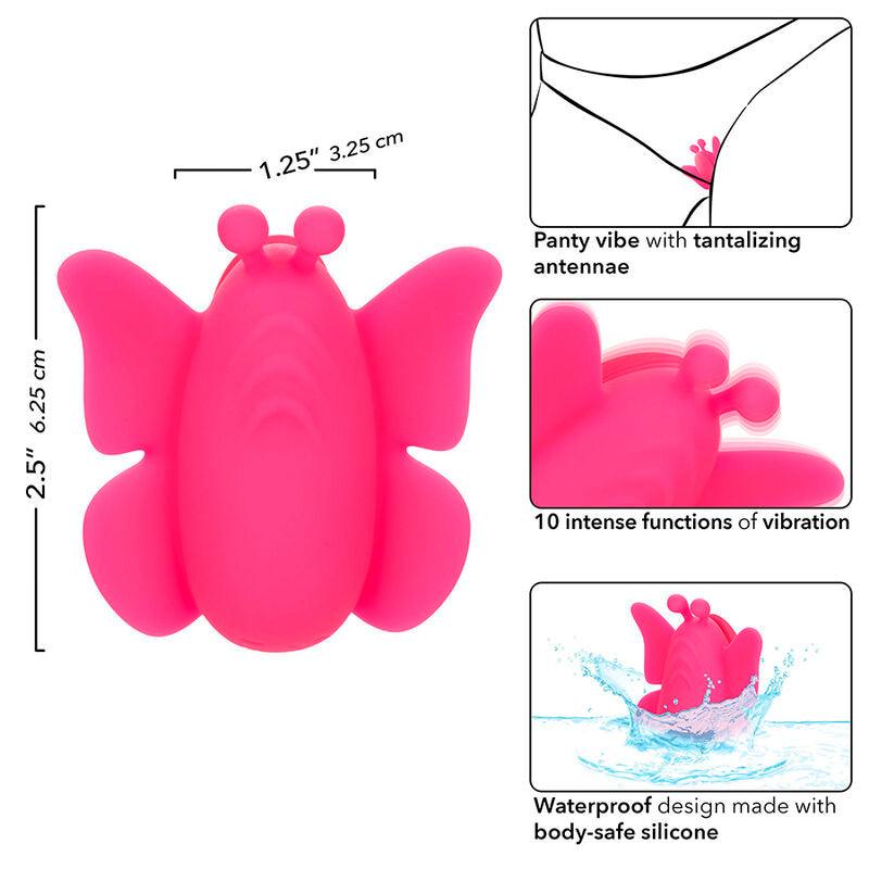 CALEXOTICS - NEON VIBES THE FLUTTER VIBE ESTIMULADOR 10 VIBRACIONES ROSA - Optelum