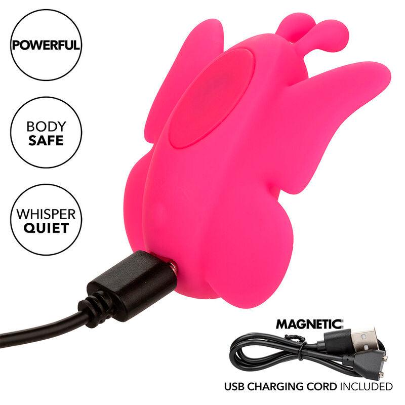 CALEXOTICS - NEON VIBES THE FLUTTER VIBE ESTIMULADOR 10 VIBRACIONES ROSA - Optelum