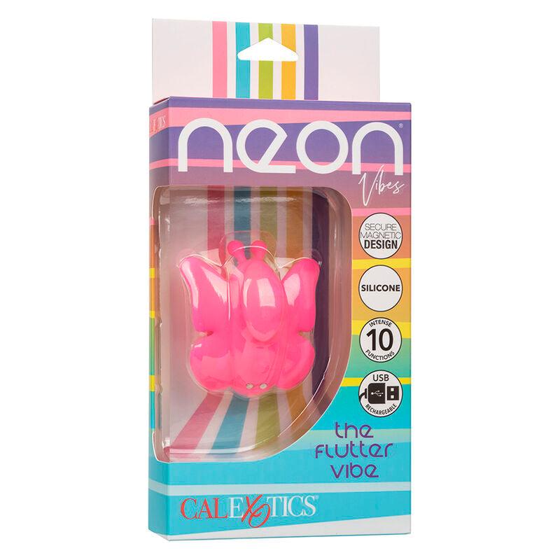 CALEXOTICS - NEON VIBES THE FLUTTER VIBE ESTIMULADOR 10 VIBRACIONES ROSA - Optelum