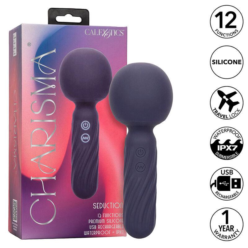 CALEXOTICS - CHARISMA SEDUCTION MASAJEADOR 12 FUNCIONES 17,75 CM X 6,25 CM MORADO - Optelum
