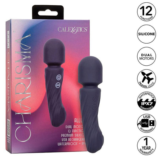 CALEXOTICS - CHARISMA ALLURE MASAJEADOR DOBLE MOTOR 12 FUNCIONES 17,25 CM X 4,5 CM MORADO - Optelum