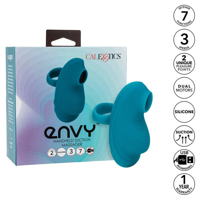 CALEXOTICS - ENVY MASAJEADOR DE BOLA RODANTE 7 VIBRACIONES AZUL - Optelum