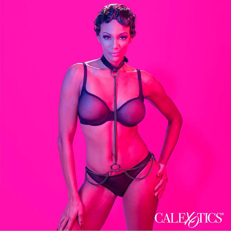 CALEXOTICS - EUPHORIA COLLAR HALTER Y CORREA CON CADENA - Optelum