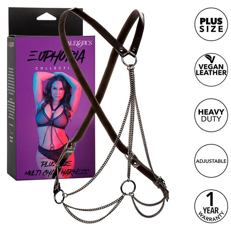 CALEXOTICS - EUPHORIA ARNÉS DE MÚLTIPLES CADENAS PREMIUM TALLA PLUS - Optelum