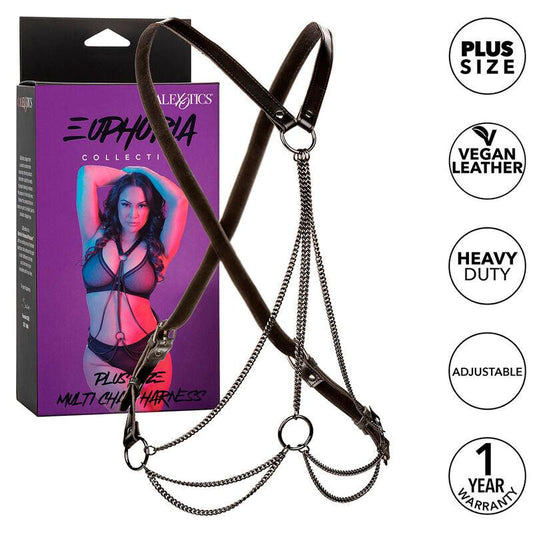 CALEXOTICS - EUPHORIA ARNÉS DE MÚLTIPLES CADENAS PREMIUM TALLA PLUS - Optelum
