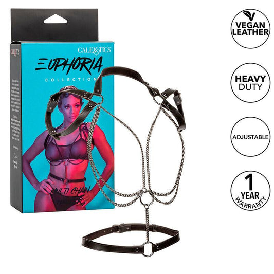 CALEXOTICS - EUPHORIA ARNÉS ESTILO CABESTRO CON MÚLTIPLES CADENAS PREMIUM - Optelum