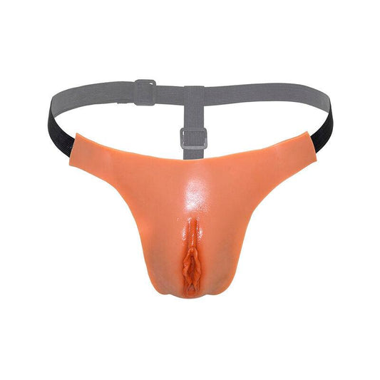 HIDDEN DESIRE - ALTER EGO TANGA VAGINA ABIERTA AJUSTABLE NATURAL - Optelum