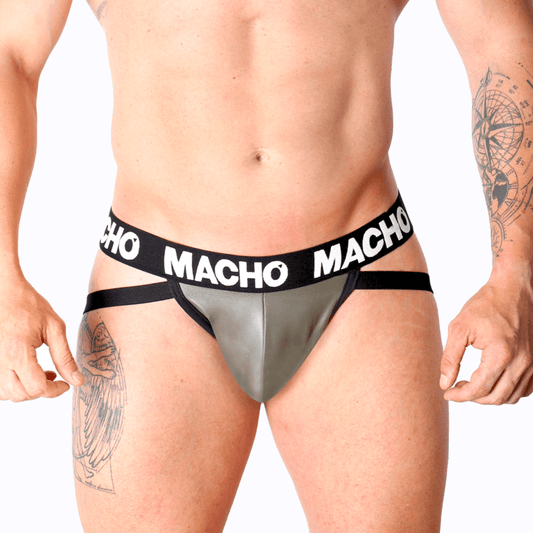 MACHO - MX27GR JOCK CUERO GRIS BEIGE M - Optelum