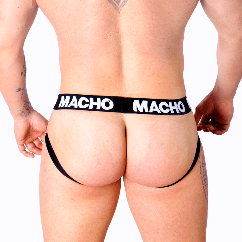 MACHO - MX25NC JOCK CUERO NEGRO M - Optelum
