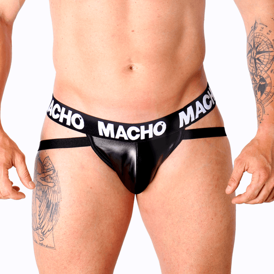 MACHO - MX25NC JOCK CUERO NEGRO M - Optelum