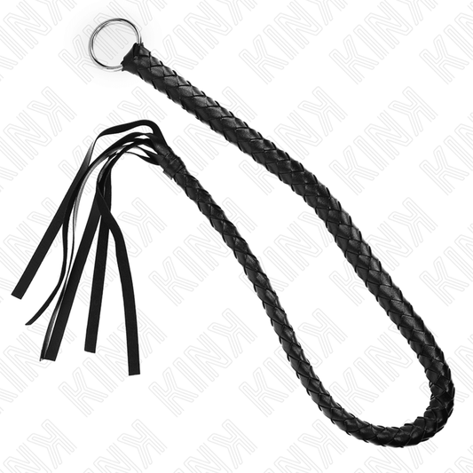 KINK - LÁTIGO DE SERPIENTE CON ANILLO DE MANO NEGRO 65 CM - Optelum