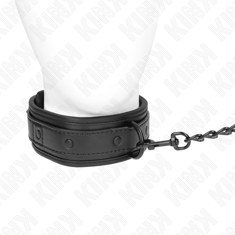 KINK - COLLAR CON CORREA 78 CM BONDAGE DE NEOPRENO MODELO 2 AJUSTABLE 37.5 X 49.5 CM - Optelum