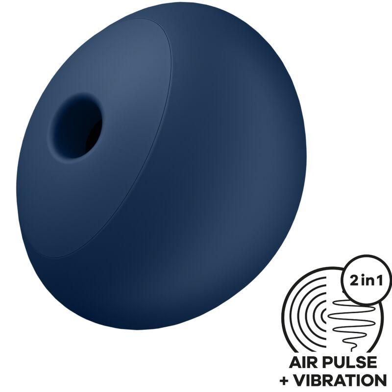 SATISFYER - AIR POWER 4 ESTIMULADOR & VIBRADOR 12 VIBRACIONES AZUL - Optelum