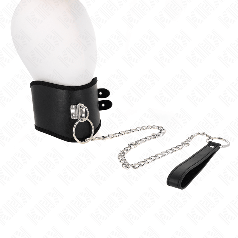 KINK - COLLAR CON CORREA 65 CM ANCHO NEGRO AJUSTABLE 40-55 CM X 10 CM - Optelum