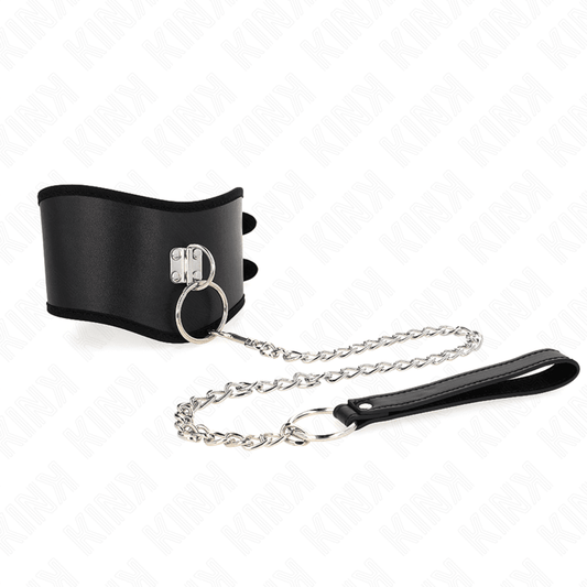 KINK - COLLAR CON CORREA 65 CM ANCHO NEGRO AJUSTABLE 40-55 CM X 10 CM - Optelum