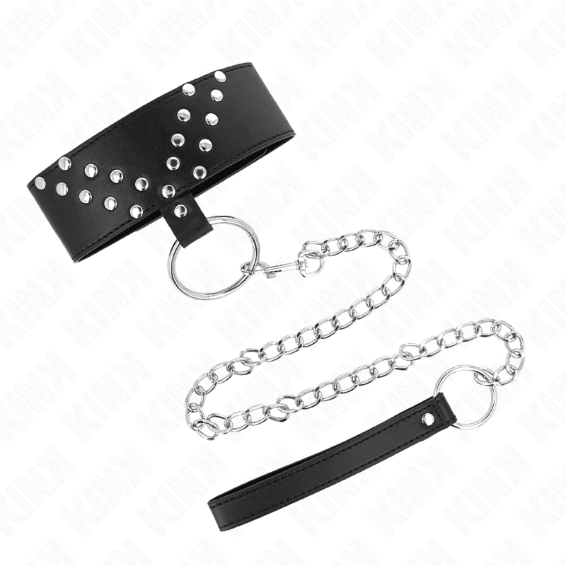 KINK - COLLAR CON CORREA 65 CM CON REMACHE EN V AJUSTABLE 36-43 CM X 5 CM - Optelum