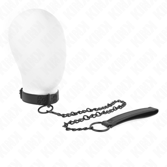 KINK - COLLAR CON CORREA 65 CM OSCURO AJUSTABLE 37-54 CM X 3 CM - Optelum
