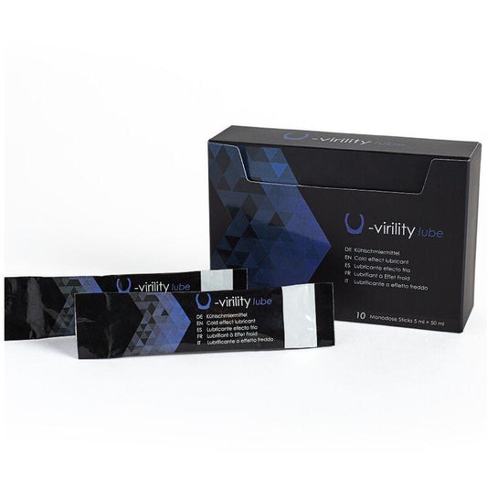 500 COSMETICS - U-VIRILITY LUBE LUBRICANTE EFECTO FRIO 10 X 5 ML - Optelum