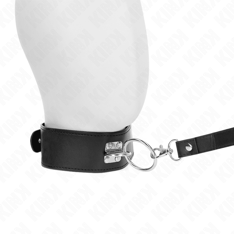 KINK - COLLAR CON CORREA 116 CM CON TACHUELAS CORREA POLIPIEL 50 X 5 CM - Optelum