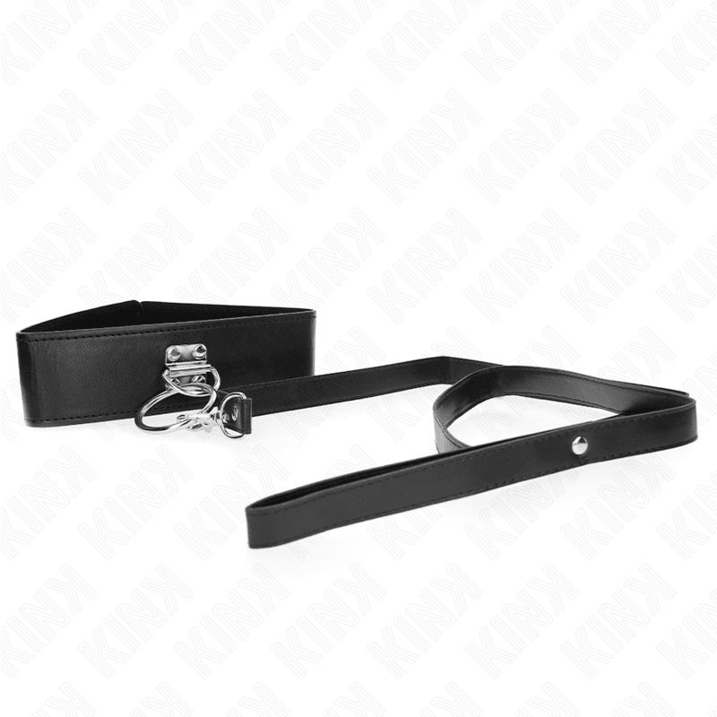 KINK - COLLAR CON CORREA 116 CM CON TACHUELAS CORREA POLIPIEL 50 X 5 CM - Optelum